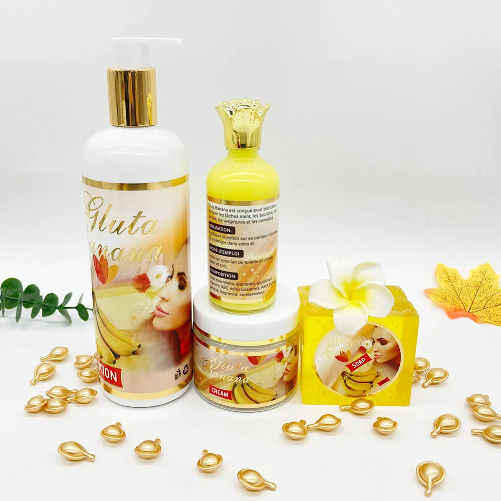 Gluta Banana Skincare Set Remove Dark Spots Anti-Aging Set