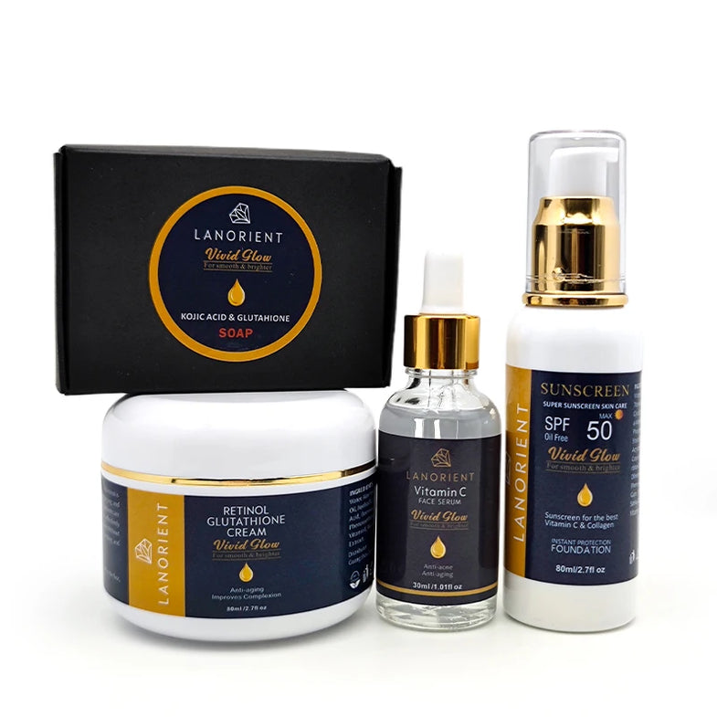 lanorient glutathione Vitamin C L-Glutathione Natural Whitening and Anti Aging Skin Care 4pc – 24  Timmar Deals