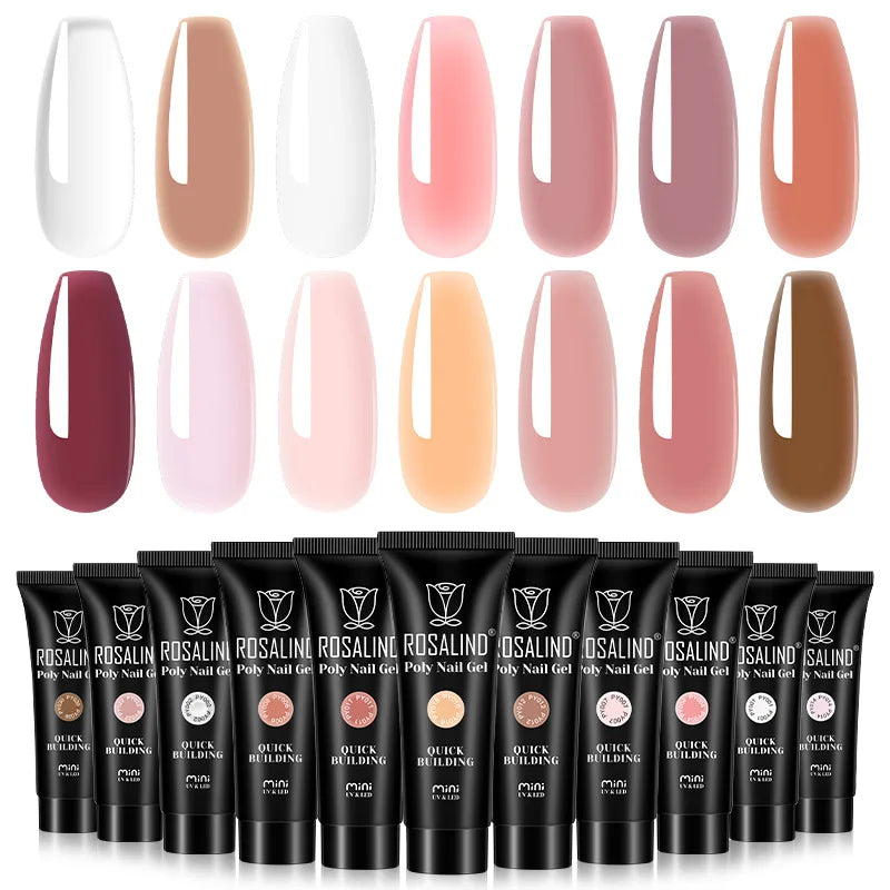 Jelly Poly Nail Gel Snabbförlängning av Crystal Gel Akryl Flytande Nail Art Hybridlack UV/LED