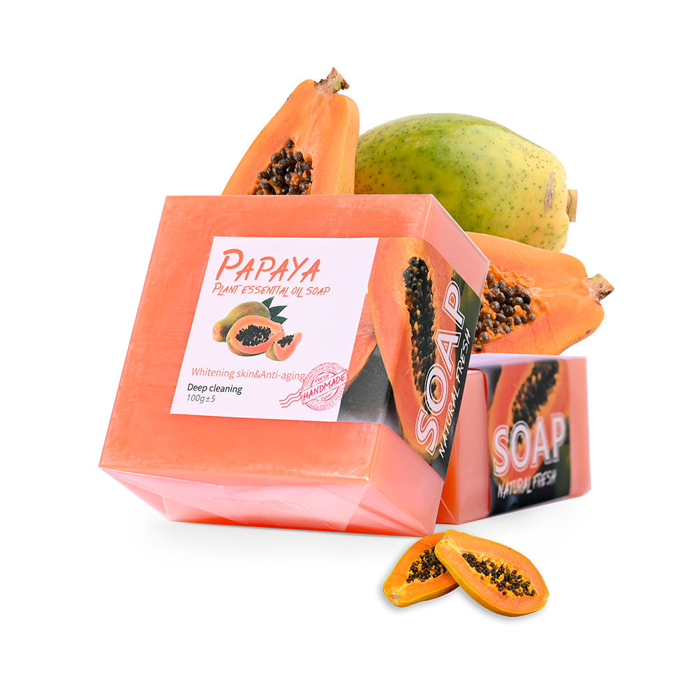 6st papaya essential oil soap 100gr