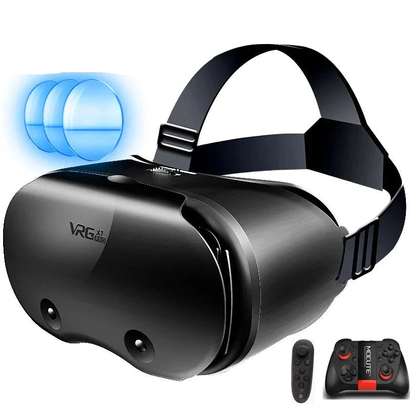 VRGPro X7 3D-hjälm VR-glasögon 3D-glasögon Virtual Reality-glasögon VR-headset för Google kartong 5-7' Mobil