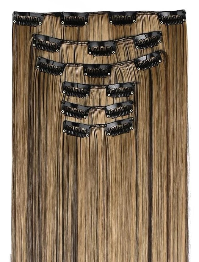 Clip in hair extensions 6st Rakt 24"