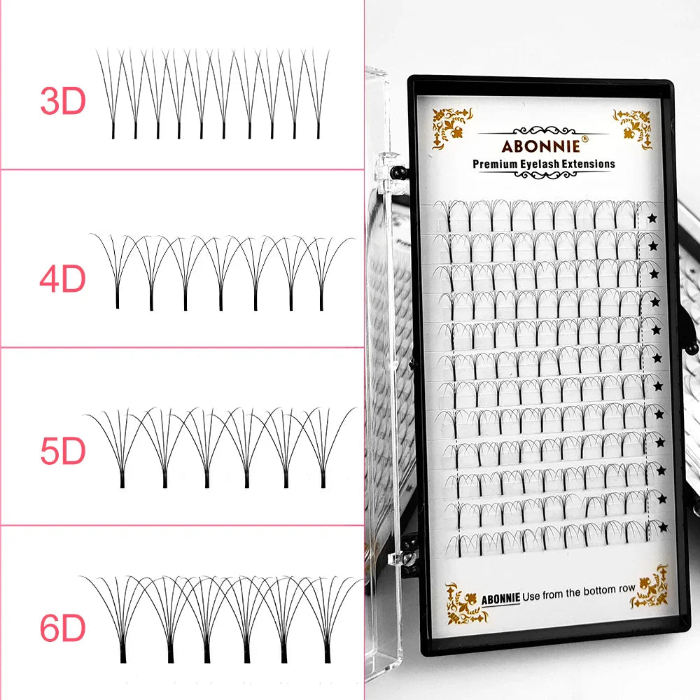 6D Long Stem Premade Fans Curl Russian Volume Eyelashes