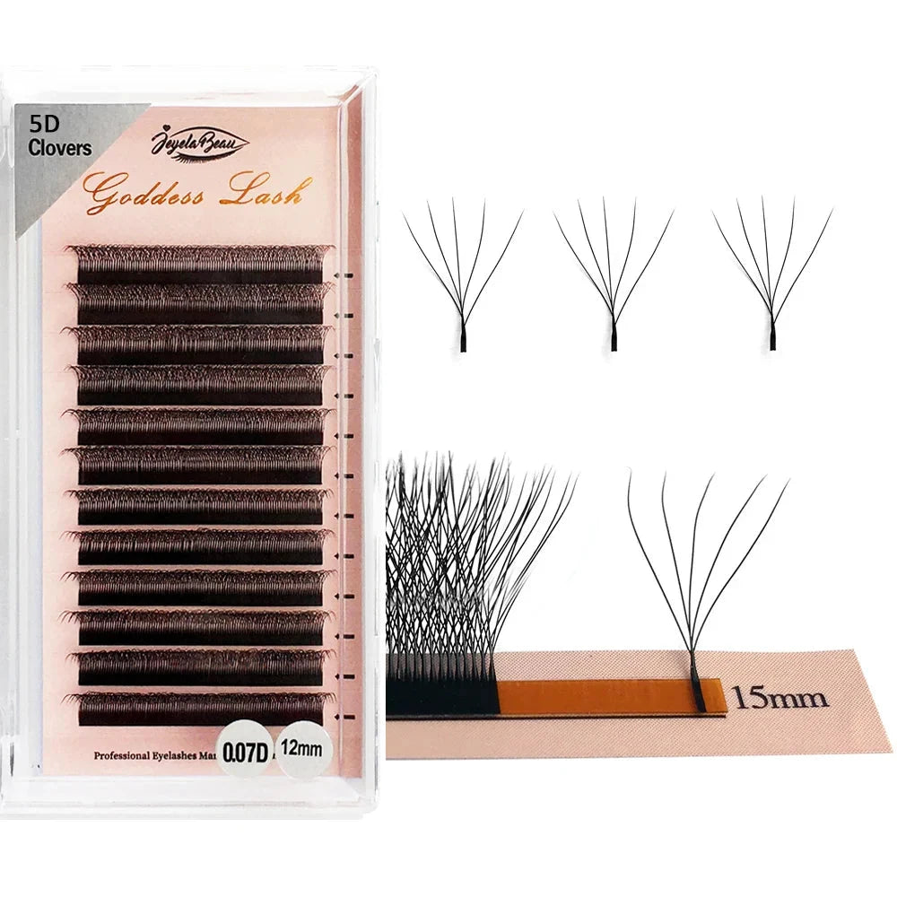 5D W Shaped Faux Eyelashes Easy Fan Volume Fransförlängning