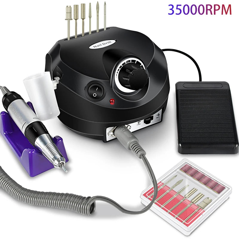 35000RPM Elfil Professional Nail Drill Set