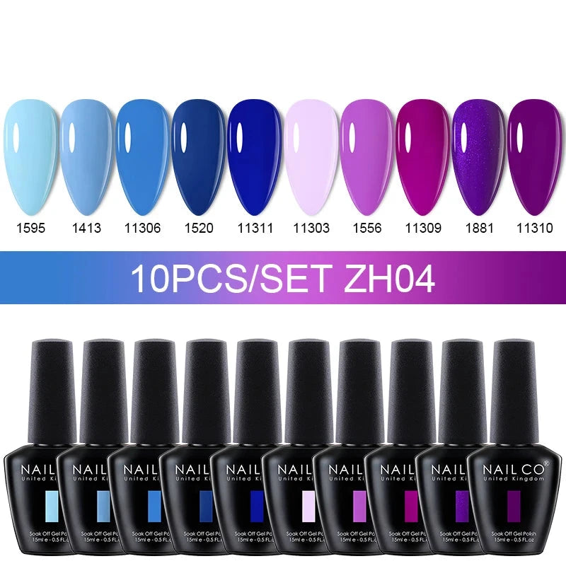 10st/Set 15ml LED UV Gellack Soak Off