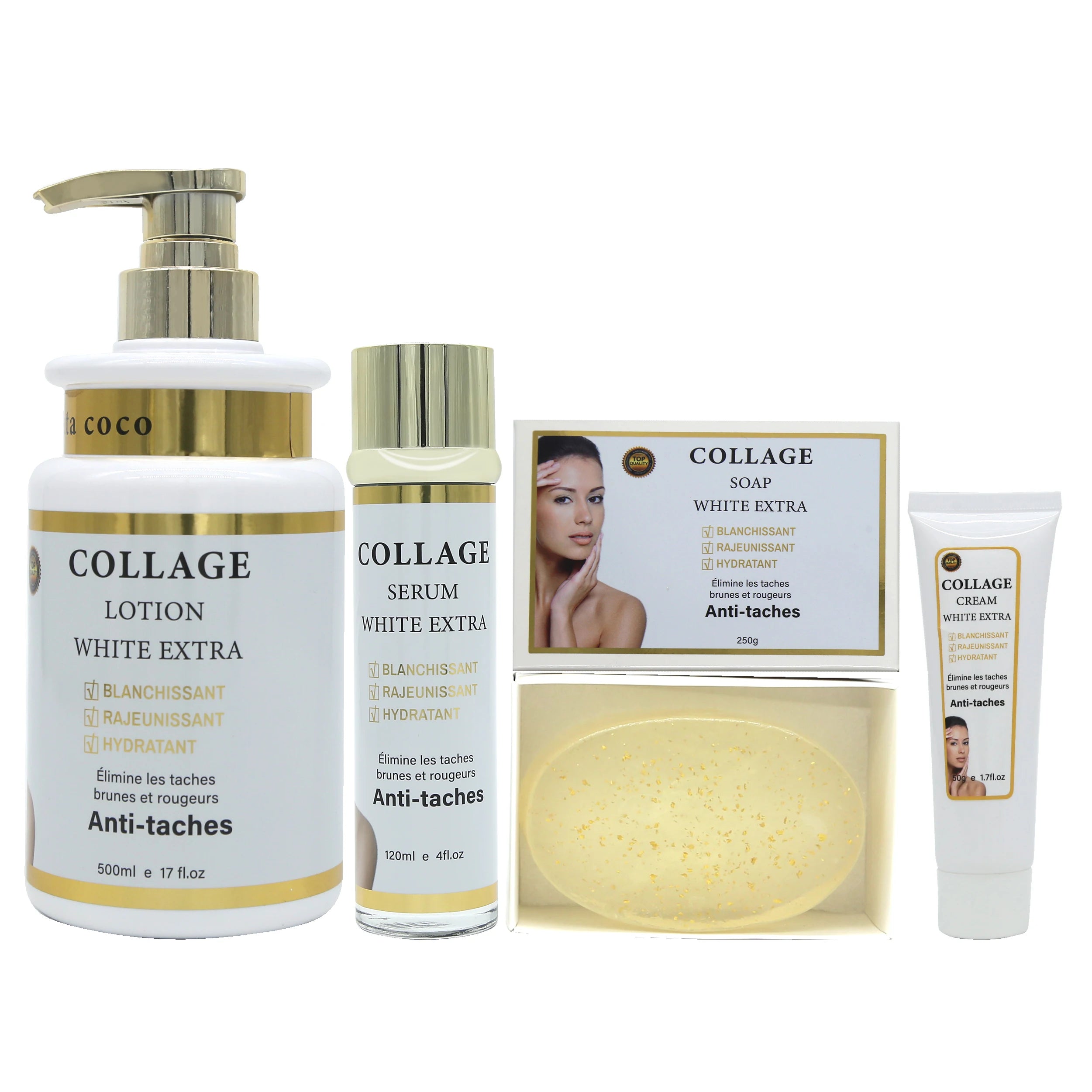 Gluta Coco collagen Rejuvenating Ladies Vitamin C Skin Care Hyperpigmentation Set